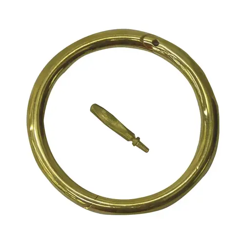 Bull Ring, Self-Piercing, Brass, 3-In. Bull Ring, Self-Piercing, Brass, 3-In.