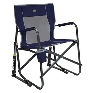 GCI Outdoor 37060 Freestyle Rocker Chair, 25 in OAW, 24 in OAD, 34.8 in OAH, Fabric/Plastic/Steel, Indigo Blue