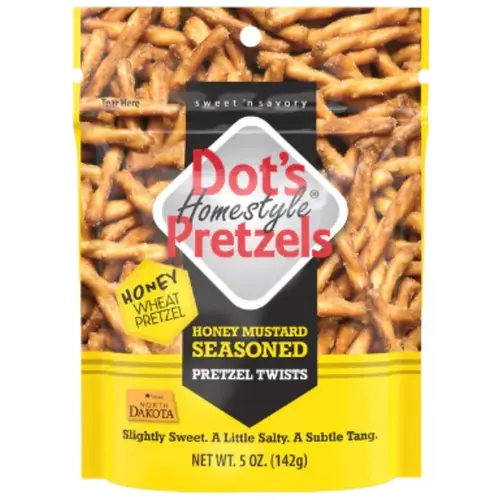 Dot's Homestyle Pretzels Pretzel Snacks, Twists, Honey Mustard, 5 oz Bag Dot's Homestyle Pretzels Pretzel Snacks, Twists, Honey Mustard, 5 oz Bag