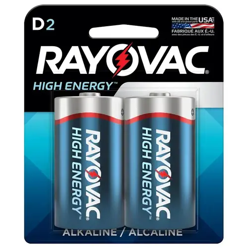 HIGH ENERGY Household Battery, D Battery, Alkaline - Pair HIGH ENERGY Household Battery, D Battery, Alkaline - Pair