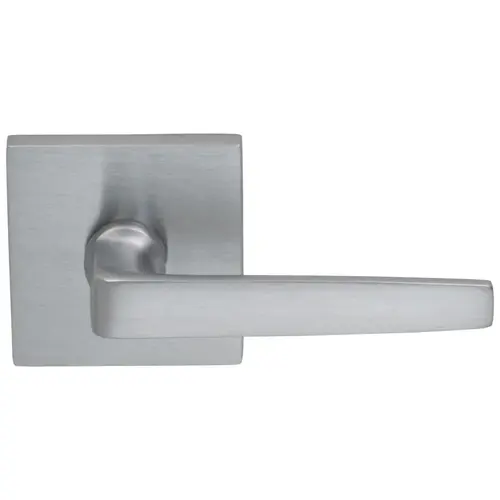 36 Lever with Square Rose Dummy Pair Satin Chrome Finish 36 Lever with Square Rose Dummy Pair Satin Chrome Finish