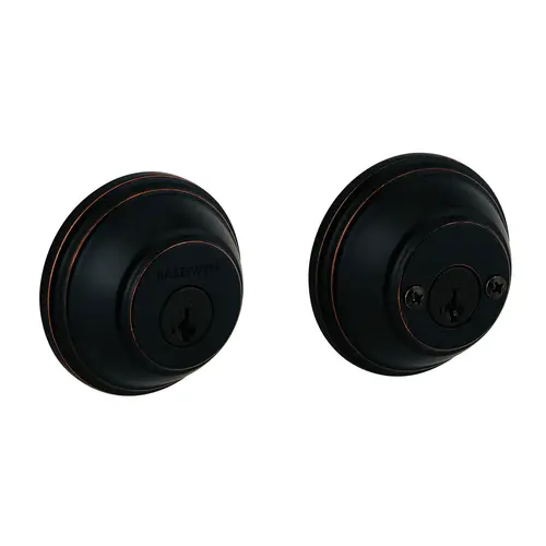 Round Double Cylinder Deadbolt with RCAL Latch, RCS Strike, and Smart Key Venetian Bronze Finish Round Double Cylinder Deadbolt with RCAL Latch, RCS Strike, and Smart Key Venetian Bronze Finish