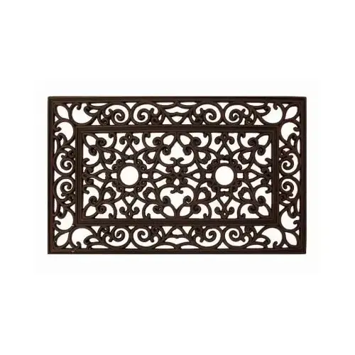 Coir & Rubber Door Mat, Black, 18 x 30 In. Coir & Rubber Door Mat, Black, 18 x 30 In.