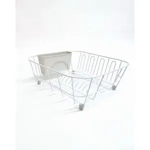 PANACEA 44400 Dish Drainer, White, 14.1 x 12.4 In.