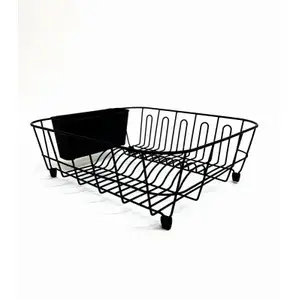 PANACEA 44411 Dish Drainer, Black, 17.5 x 14 In.