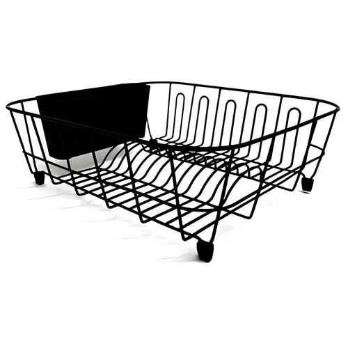 Dish Drainer, Black, 17.5 x 14 In.