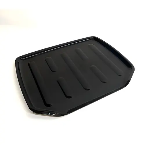 Plastic Dish Drain Board, Polypropylene Material, 19.6" Length, 15.2" Width, 0.31" Height, Black Finish, Kitchen Accessory