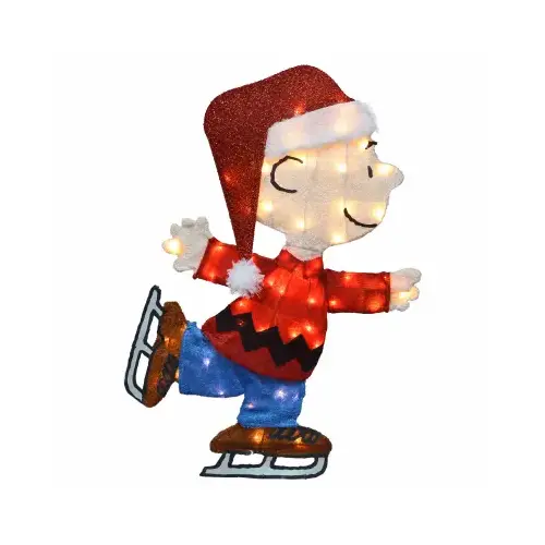 28 " Peanuts 2D Charlie Brown Skating with Santa Hat
