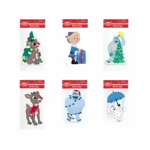 Product Works 62505 Rudolph Two-Sided Christmas Clings, 6 x 10 In.