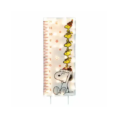 Peanuts Snoopy & Woodstock Snow Ruler Christmas Decoration, 40 Lights, 25 In. Peanuts Snoopy & Woodstock Snow Ruler Christmas Decoration, 40 Lights, 25 In.