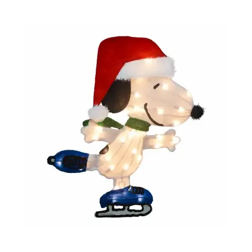 Peanuts Skating Snoopy 2D Christmas Decoration, 35 Lights, 24 In.