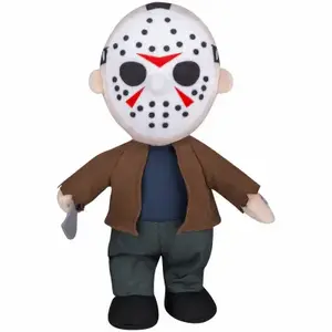Gemmy 220980 Jason Voorhees Animated Musical Halloween Plush Decoration, 11 In.