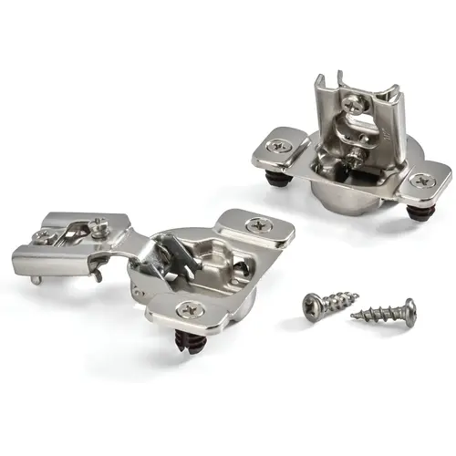 Amerock BPR2811J2314 1/2" Overlay Matrix Concealed Cabinet Hinge, Steel Material, 2-3/8" L X 2-5/16" W Dimensions, Nickel Finish, 2 Pack Pair 1/2" Overlay Matrix Concealed Cabinet Hinge, Steel Material, 2-3/8" L X 2-5/16" W Dimensions, Nickel Finish, 2 Pack Pair