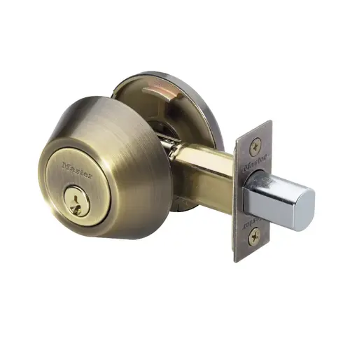 US5 Grade 3 Single Cylinder Deadbolt, WR5 Keyway, Antique Brass US5 Grade 3 Single Cylinder Deadbolt, WR5 Keyway, Antique Brass