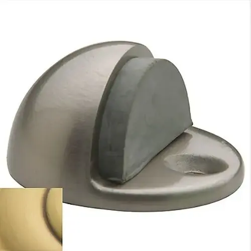 1" Dome Floor Bumper Satin Brass with Brown Finish 1" Dome Floor Bumper Satin Brass with Brown Finish