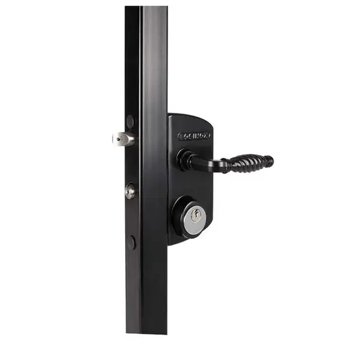 Mortise Cylinder Gate Lock, for 1-1/2" to 2" Profiles, Black