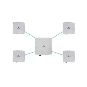EtherWAN Systems EASYLINK-300-US-MP-04 4 Paired Wireless Bridge Clients and 1 Wireless Bridge Base Unit, 5 x 24VDC, 1.5A Power Supplies, 5 x Passive PoE Injectors and 5 x Mounting Kits.