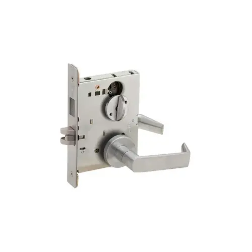 KIT - 06B Privacy Mortise Lock with Deadbolt, Outside Indicator (Occupied/Vacant), Inside ADA Thumbturn (L583-363), Coin Turn, 626/US26D Satin Chrome KIT - 06B Privacy Mortise Lock with Deadbolt, Outside Indicator (Occupied/Vacant), Inside ADA Thumbturn (L583-363), Coin Turn, 626/US26D Satin Chrome
