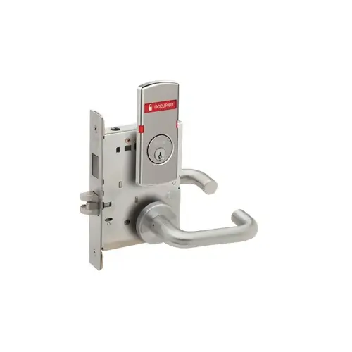 KIT - 03A Storeroom Mortise Lock with Deadbolt, Outside Indicator (Occupied/Vacant) & Inside Indicator (Locked/Unlocked) with Inside ADA Thumbturn (L583-363), C Keyway, 626/US26D Satin Chrome KIT - 03A Storeroom Mortise Lock with Deadbolt, Outside Indicator (Occupied/Vacant) & Inside Indicator (Locked/Unlocked) with Inside ADA Thumbturn (L583-363), C Keyway, 626/US26D Satin Chrome