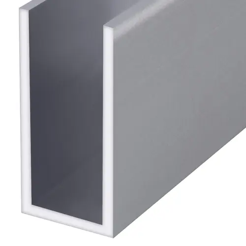 Brite Anodized Wet Glaze 2" Deep U-Channel 120" Stock Length