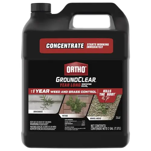 GroundClear Year Long 0433710 Concentrate Vegetation Killer, Liquid, Clear Light Green, 2 gal Bottle GroundClear Year Long 0433710 Concentrate Vegetation Killer, Liquid, Clear Light Green, 2 gal Bottle