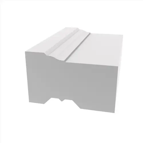 Brick Moulding, 8 ft L, 1-1/4 in W, Cellular PVC, White Brick Moulding, 8 ft L, 1-1/4 in W, Cellular PVC, White