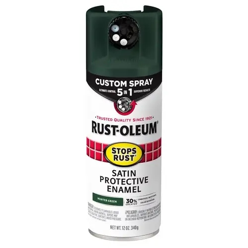 Protective Enamel Stops Rust 5-in-1"door/Outdoor Satin Hunter Green Oil-Based Oil Modified Alkyd Protecti Hunter Green - pack of 6 Protective Enamel Stops Rust 5-in-1"door/Outdoor Satin Hunter Green Oil-Based Oil Modified Alkyd Protecti Hunter Green - pack of 6