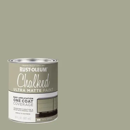 Chalk Paint Chalked Ultra Matte Tate Green Water-Based Acrylic 30 oz Tate Green Chalk Paint Chalked Ultra Matte Tate Green Water-Based Acrylic 30 oz Tate Green