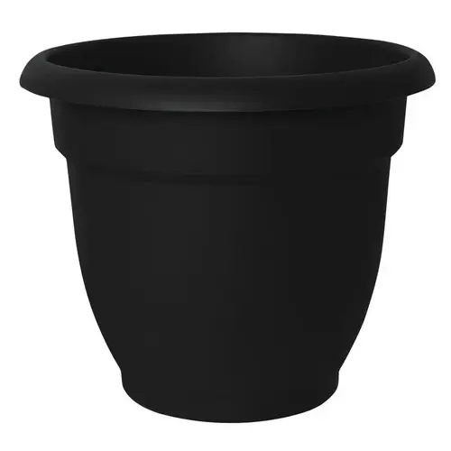 Planter Ariana 6.7" H X 8" D Resin Elegant Black Black Planter Ariana 6.7" H X 8" D Resin Elegant Black Black