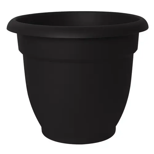 Planter Ariana 10.2" H X 12" D Resin Elegant Black Black Planter Ariana 10.2" H X 12" D Resin Elegant Black Black