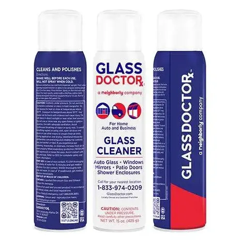 Glass Doctor 15oz Foam Cleaner Private Label Case 12 Cans per Case Ammonia and Streak Free