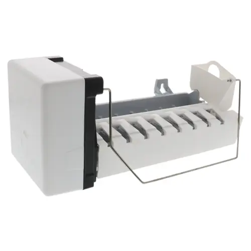 Replacement Ice Maker, Width is 13 in. 4 lbs. of Ice per Day, Freestanding Ice Maker White Plastic Finish for GE Replacement Ice Maker, Width is 13 in. 4 lbs. of Ice per Day, Freestanding Ice Maker White Plastic Finish for GE