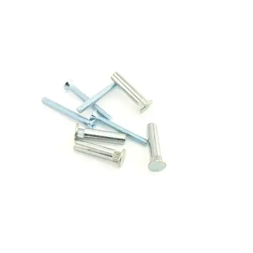 Set of 4 Thru Bolts and MS Screws Aluminum Finish Set of 4 Thru Bolts and MS Screws Aluminum Finish