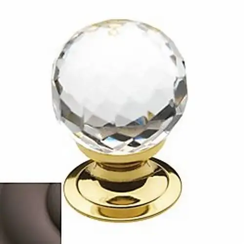 1-1/5" Crystal Knob Venetian Bronze Finish 1-1/5" Crystal Knob Venetian Bronze Finish