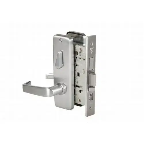 Mortise Lock 7 Pin Office 15 Lever with J Escutcheon Right Hand Satin Chrome Finish