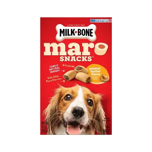 MaroSnacks Dog Treats, Peanut Butter/Bone Marrow, 15 oz.