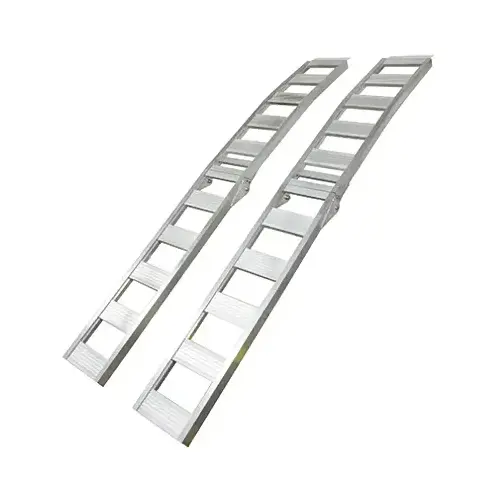 Folding Car Ramps, Arched Aluminum, 1,500 Lb. Rated, 12 x 90 In - pair