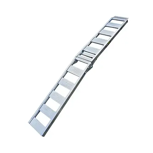 Folding Car Ramp, Straight Aluminum, 700 Lb. Rated, 12 x 85 In.