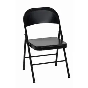DOREL HOME FURNISHINGS 14-711-BLK4TV Steel Folding Chair, Black