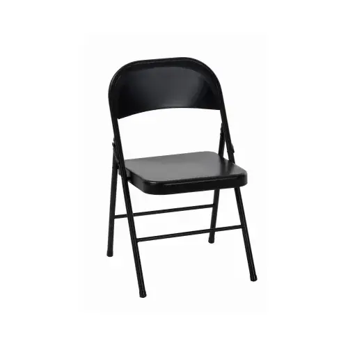 Steel Folding Chair, Black Steel Folding Chair, Black