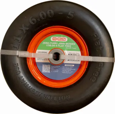 SUTONG TIRE RESOURCES INC 11x6.00-5 ZT Flat Free Zero-Turn Lawn Mower Tire Assembly Smooth Tread FF1003
