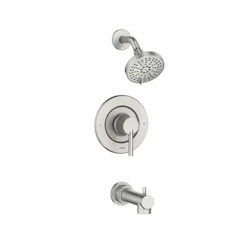 Arylis Posi-Temp Tub & Shower Faucet, Spout, Showerhead, Brushed Nickel Arylis Posi-Temp Tub & Shower Faucet, Spout, Showerhead, Brushed Nickel