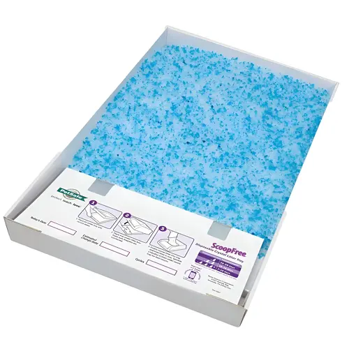 ScoopFree Litter Tray, 14.6 in W, 2.3 in D, Cardboard/Plastic, Blue ScoopFree Litter Tray, 14.6 in W, 2.3 in D, Cardboard/Plastic, Blue
