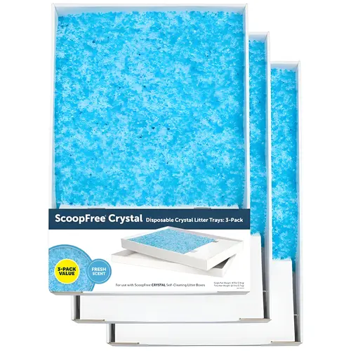 ScoopFree Litter Tray, 14.6 in W, 3-1/2 in D, Cardboard/Plastic, Blue - pack of 3 ScoopFree Litter Tray, 14.6 in W, 3-1/2 in D, Cardboard/Plastic, Blue - pack of 3
