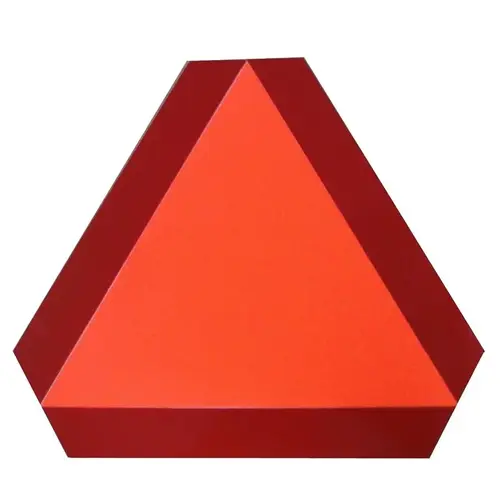 SMV Safety Emblem, Fluorescent Orange Background SMV Safety Emblem, Fluorescent Orange Background