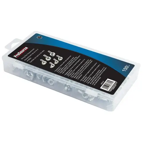 Wing Nut Assortment, 150-Piece Silver