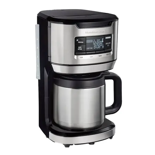 Coffee Maker, 12 Cup Capacity, 1025 W, Plastic, Black