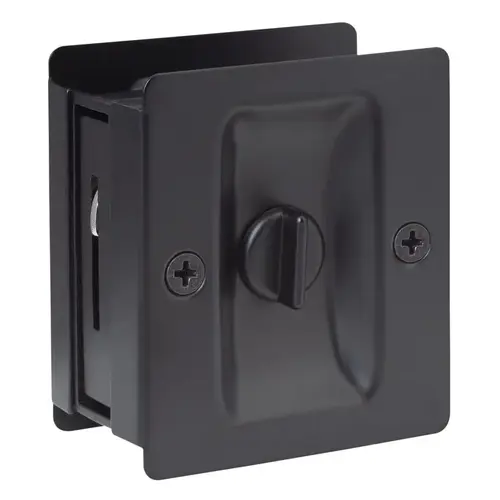 Privacy Pocket Door Pull, 2-7/16 in W, 2-3/4 in H, Flat Black Privacy Pocket Door Pull, 2-7/16 in W, 2-3/4 in H, Flat Black