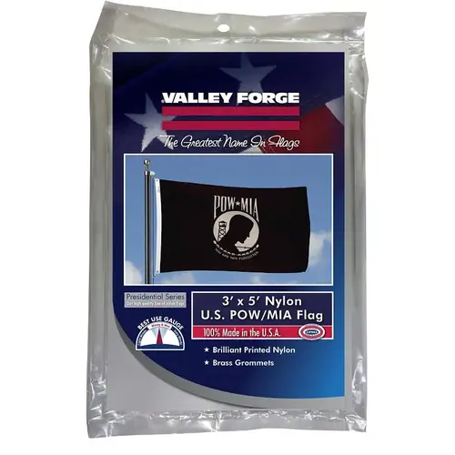 Flag Pow-Mia Military 3 ft. W X 5 ft. L Black/White Flag Pow-Mia Military 3 ft. W X 5 ft. L Black/White