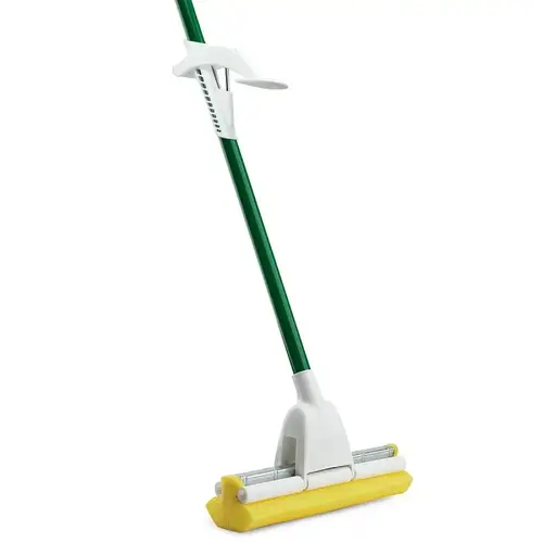Roller Mop, 51 in OAL, Synthetic Mop Head, Steel Handle
